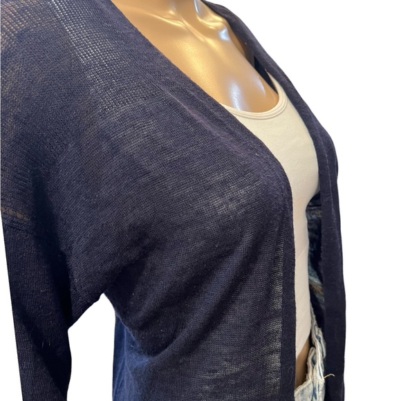 Beautiful navy blue duster length cardigan - Picture 5 of 7